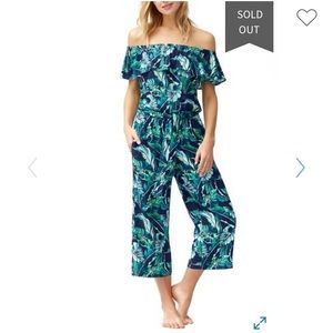 BNWT BreezyPalms Off-The-Shoulder Cropped Jumpsuit